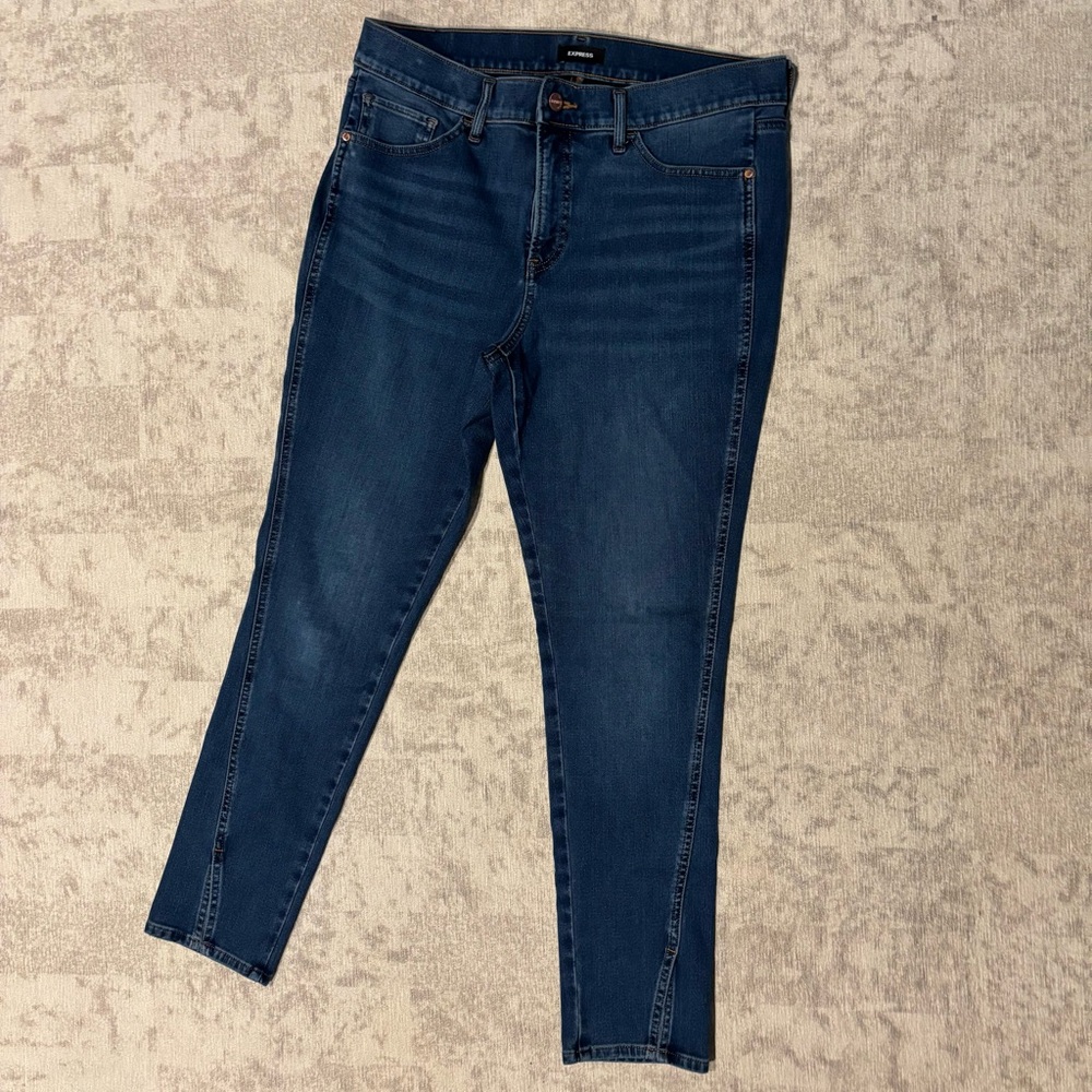 Express Dark Blue Women's Skinny Jeans